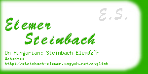 elemer steinbach business card